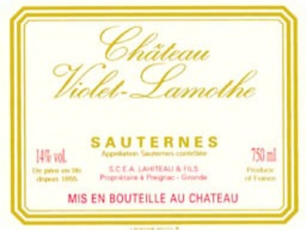 sauternes château violet-lamothe  