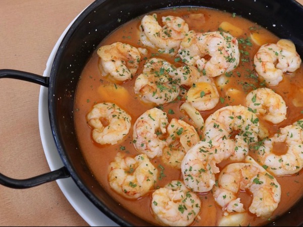 Garlic prawns 