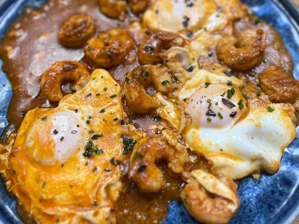 Broken Eggs with Shrimps 