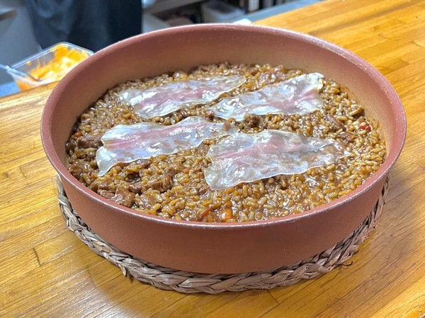 Arroz meloso de  ibérico(min 2 personas)