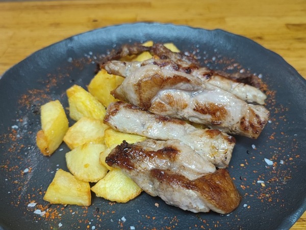 Presa ibérica con patatas