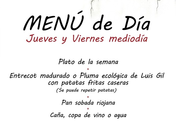 MENÚ DEL DÍA