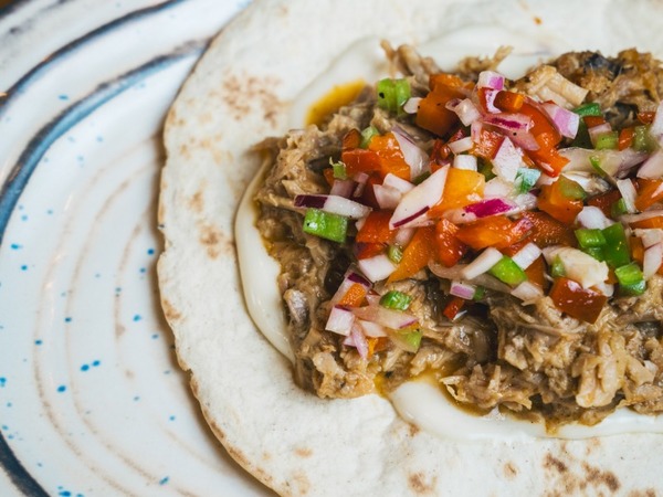 Pork rib taco 